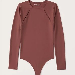Abercrombie maroon long sleeve bodysuit
